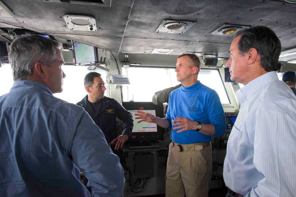 Rear Adm. Charles Williams Talks to Congressmen