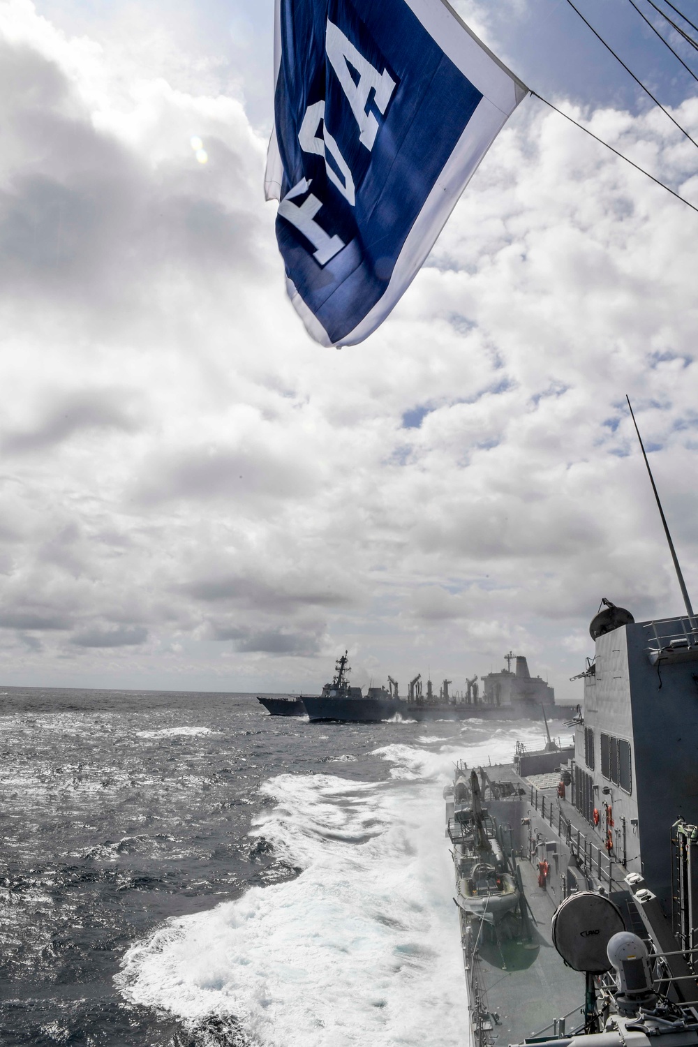 USS Wayne E. Meyer Conducts a Replenishment-at-Sea