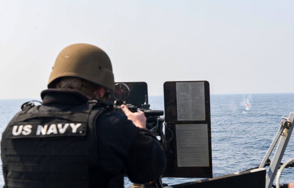 USS Wayne E. Meyer Conducts a Live-Fire Exercise