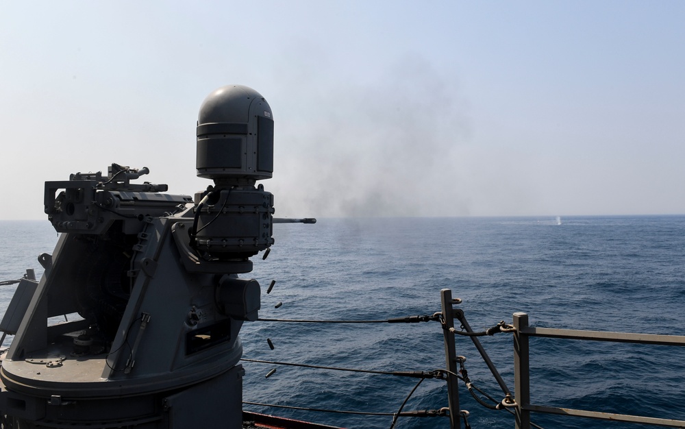 USS Wayne E. Meyer Conducts a Live-Fire Exercise