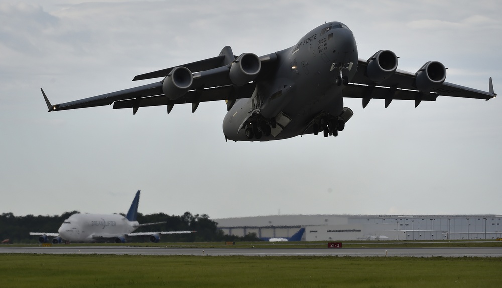 21 Charleston C-17s launch in support of Army’s All American Week