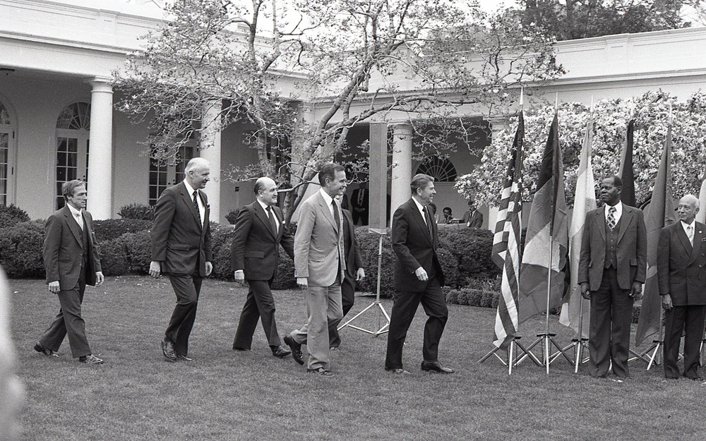 Pres. Reagan announces scholarship program for Caribbean students for US study.