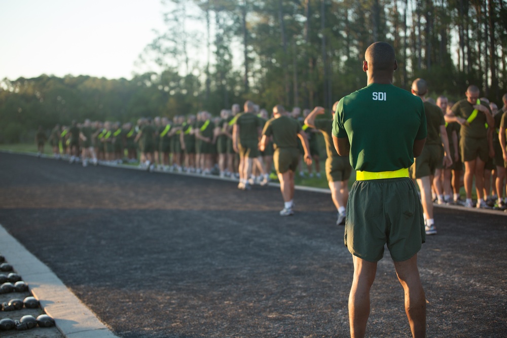 New Marine recruits pass first hurdle, start training to earn title on Parris Island