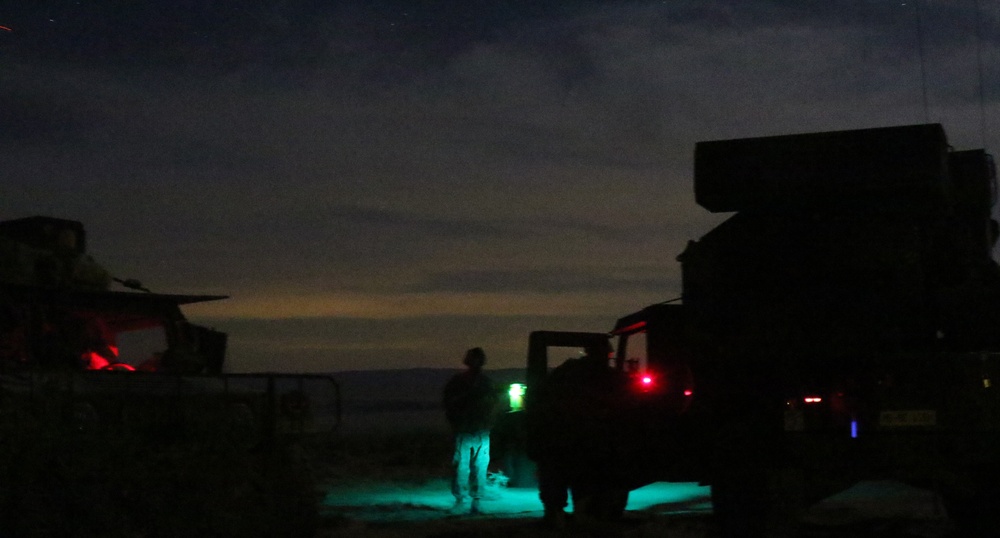 1st Battalion, 204th Air Defense Artillery Regiment Operations Area At Night