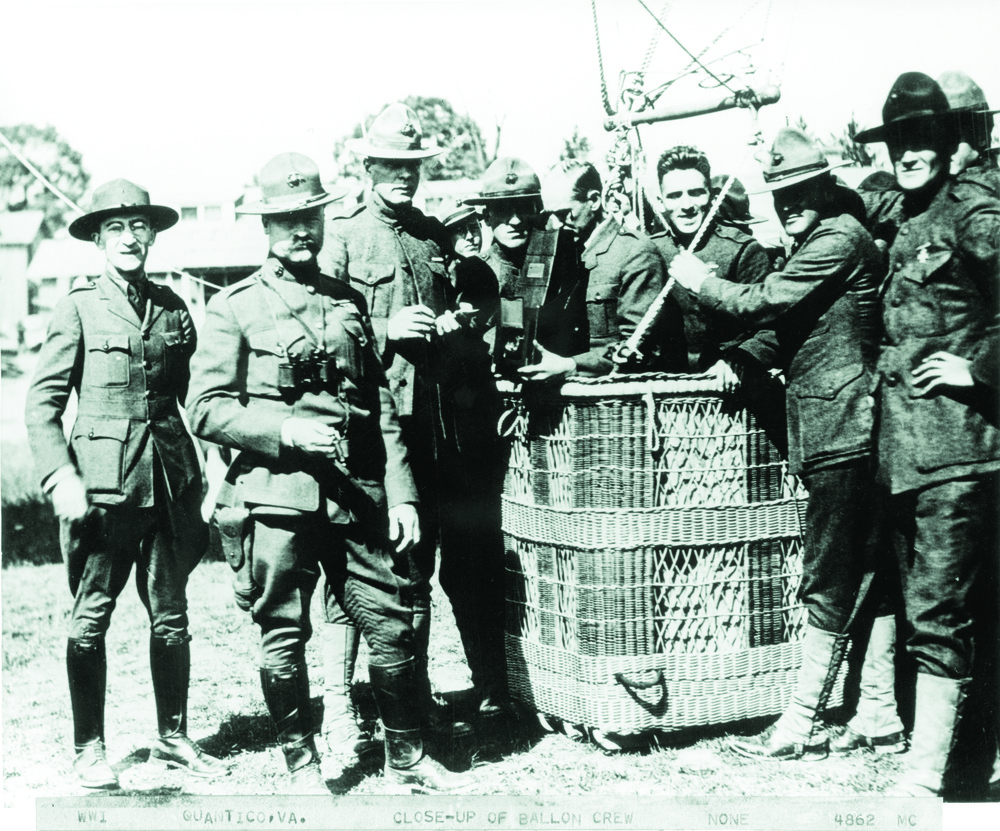 Balloon crew during WWI aboard Quantico.