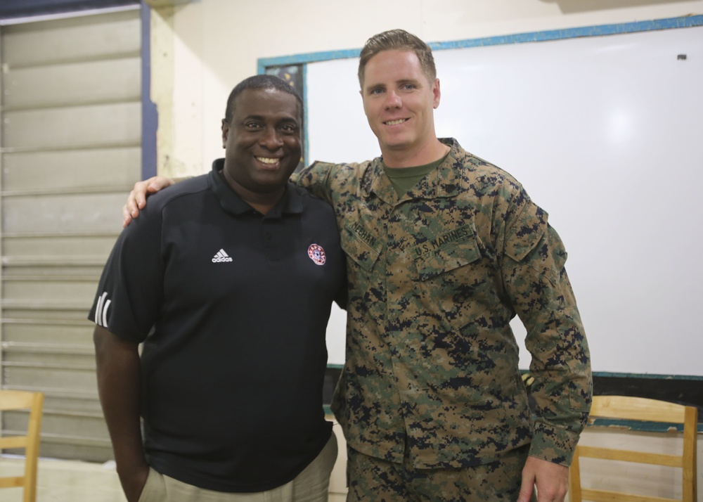 America to Trinidad: Marine reunited with childhood mentor