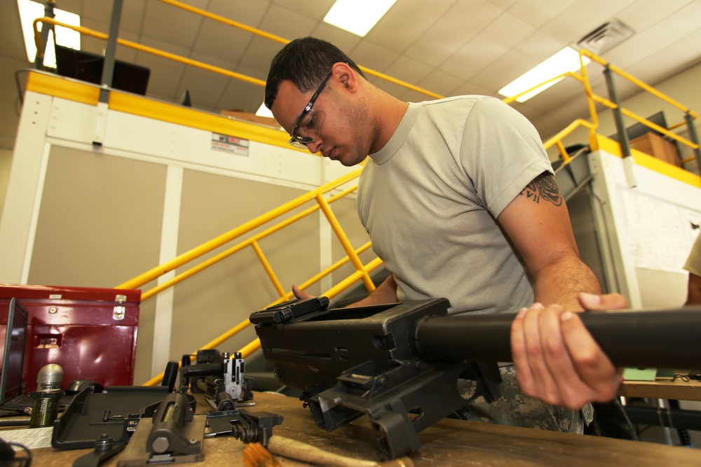 Students gain unit armorer skills in RTS-Maintenance course at Fort McCoy