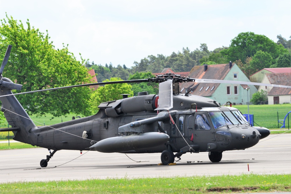 Katterbach Army Airfield in Ansbach, Bavaria, Germany