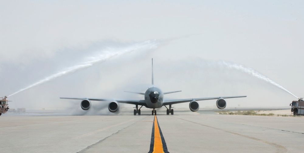 Last flight at Al Udeid Air Base