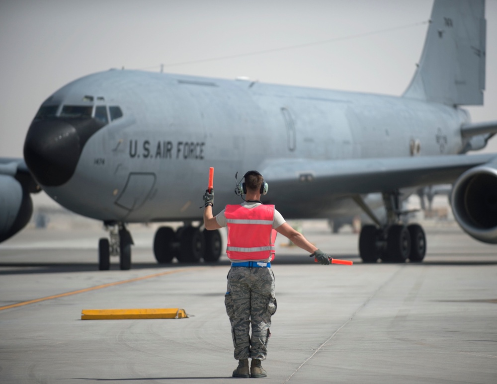 Last flight at Al Udeid Air Base