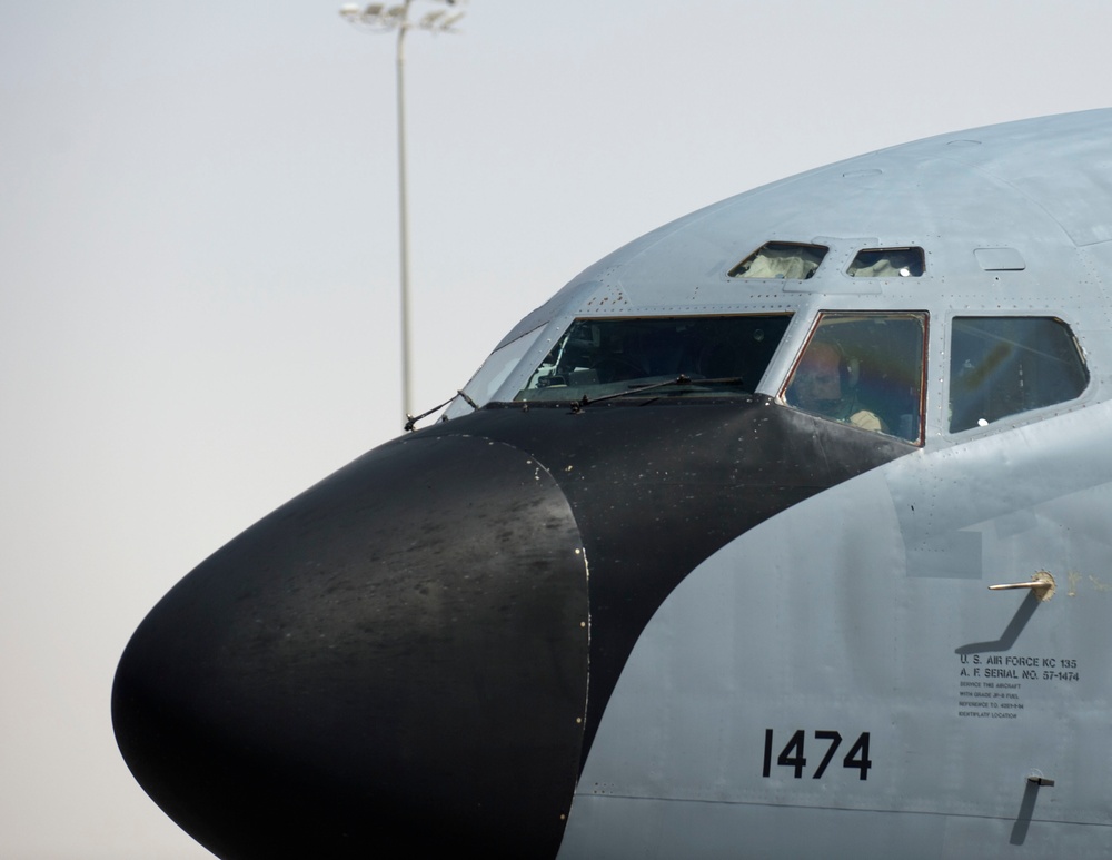 Last flight at Al Udeid Air Base