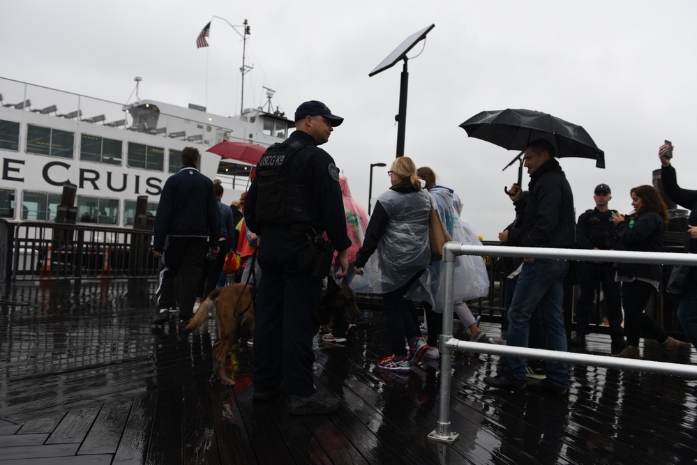 Coast Guard Maritime Safety and Security Teams provide security during Fleet Week