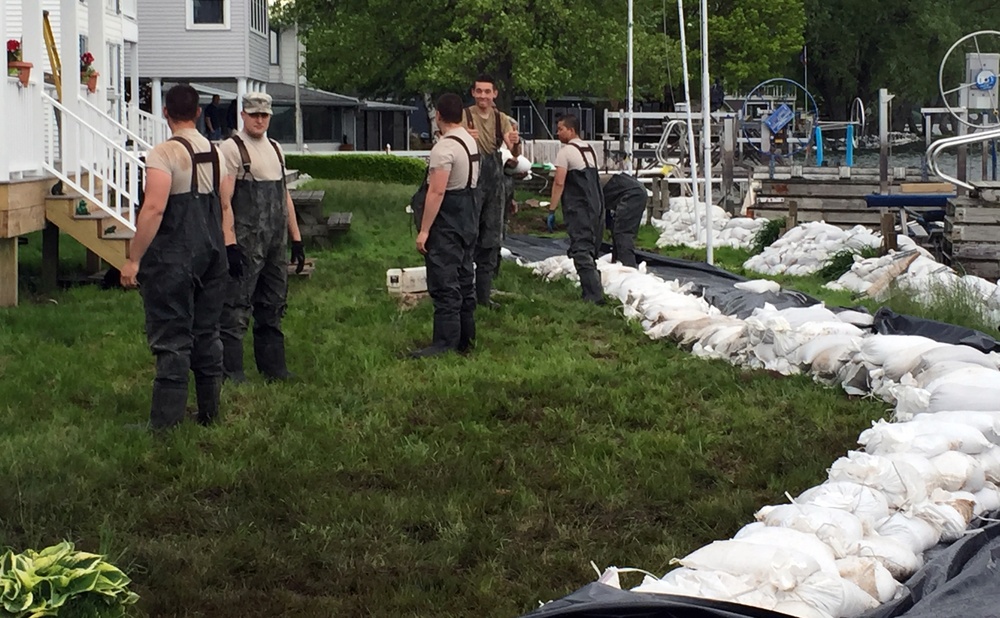 New York Naval Militia conducts sandbag operations in response to Lake Ontario flooding