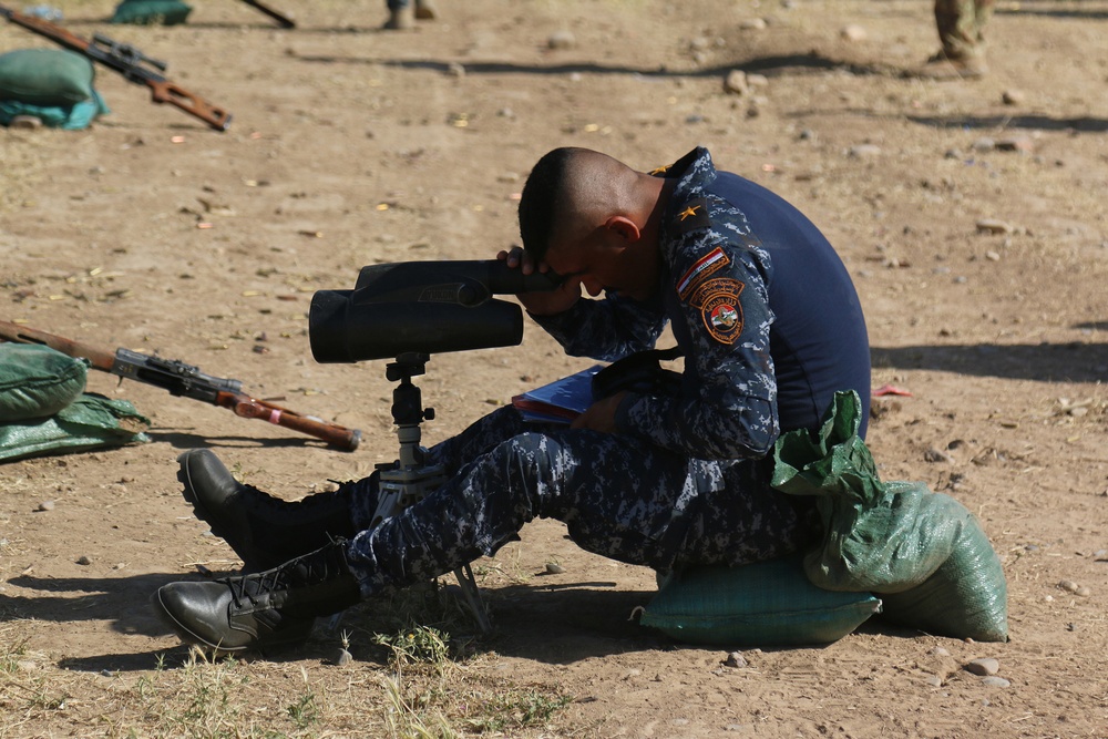 Iraqi Sniper Training Assisted By Coalition