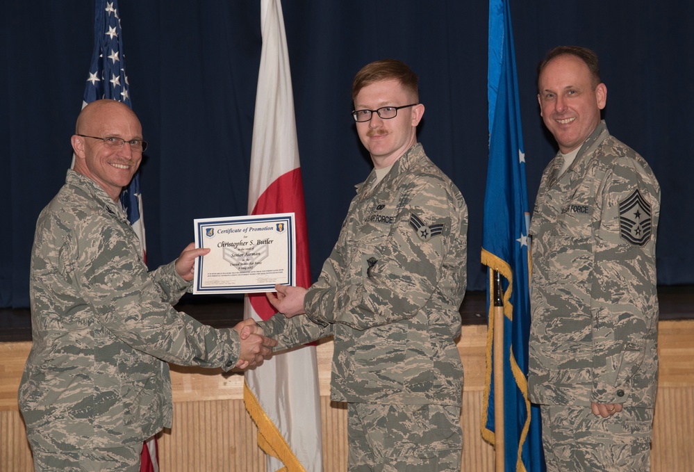 Misawa Air Base 2017 May Promotion Ceremony