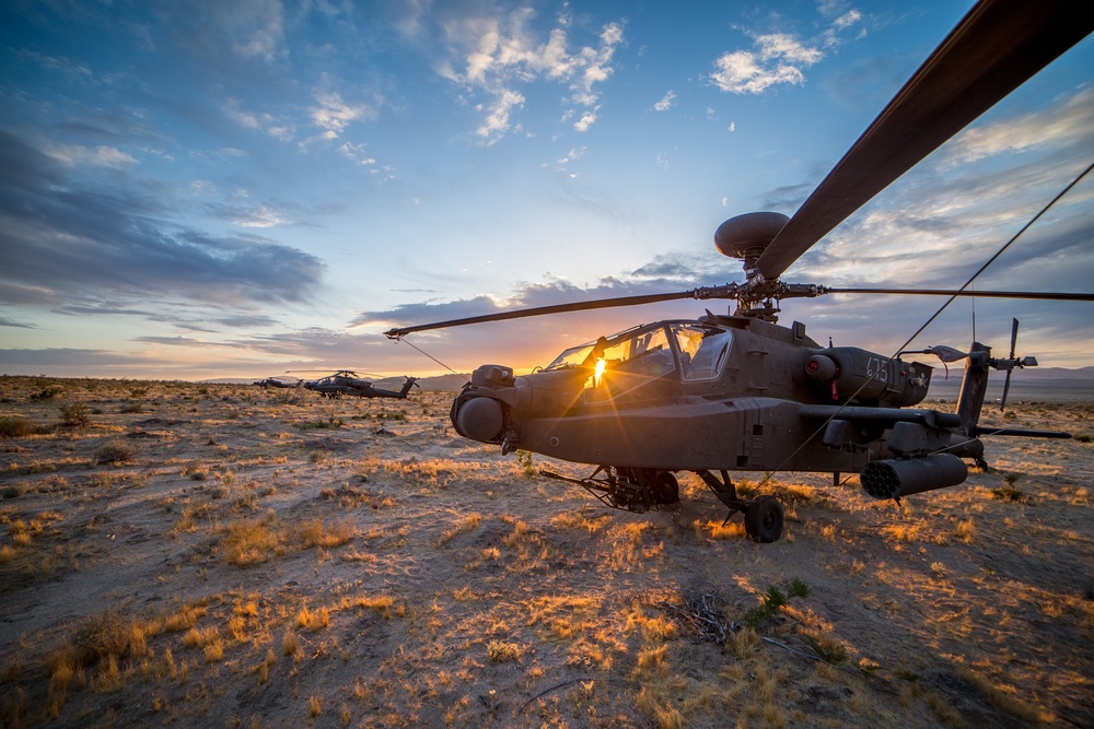 Apache Under Mojave Sunset