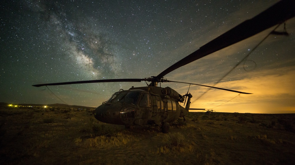 Blackhawk Under Milky Way