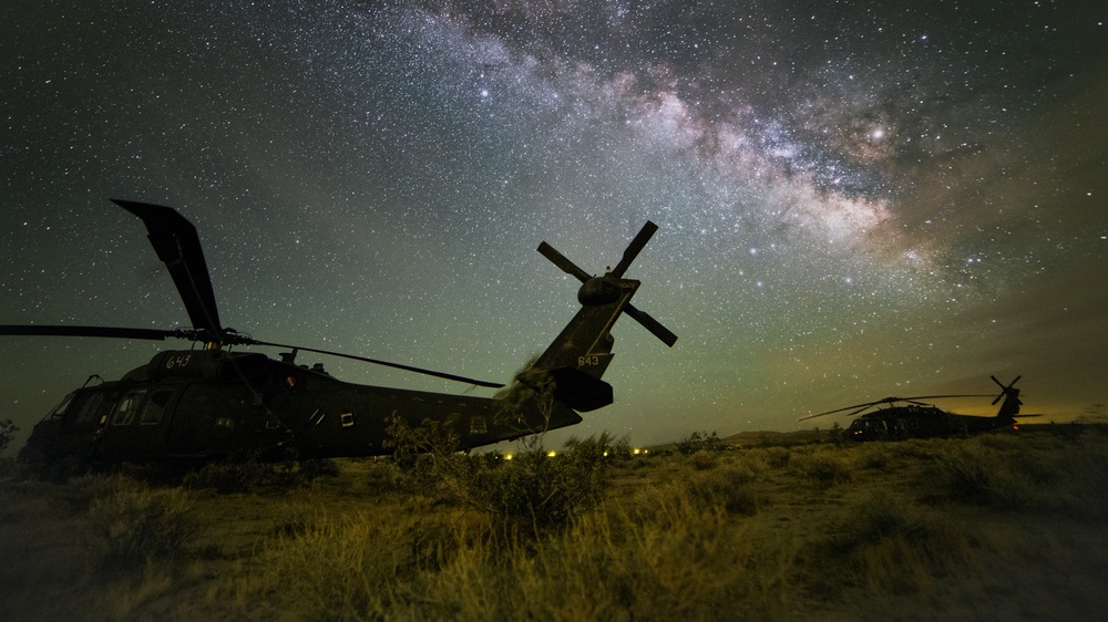 Blackhawk Under Milky Way