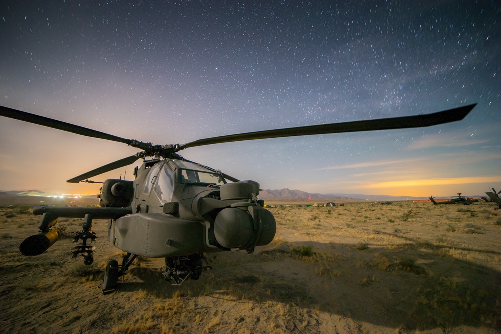 Apache Under Fort Irwin Stars