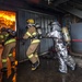 U.S., ROKAF firefighters battle the blaze during fire training