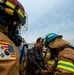 U.S., ROKAF firefighters battle the blaze during fire training