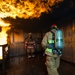 U.S., ROKAF firefighters battle the blaze during fire training