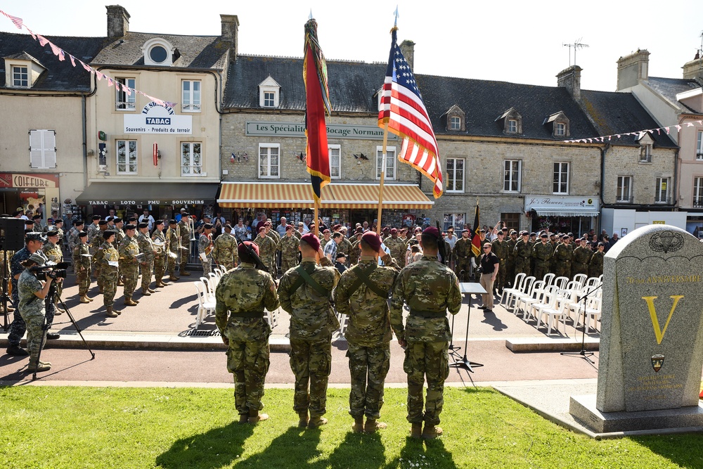 82nd, French representatives, the German military lay wreaths at the Airborne Troops Monument