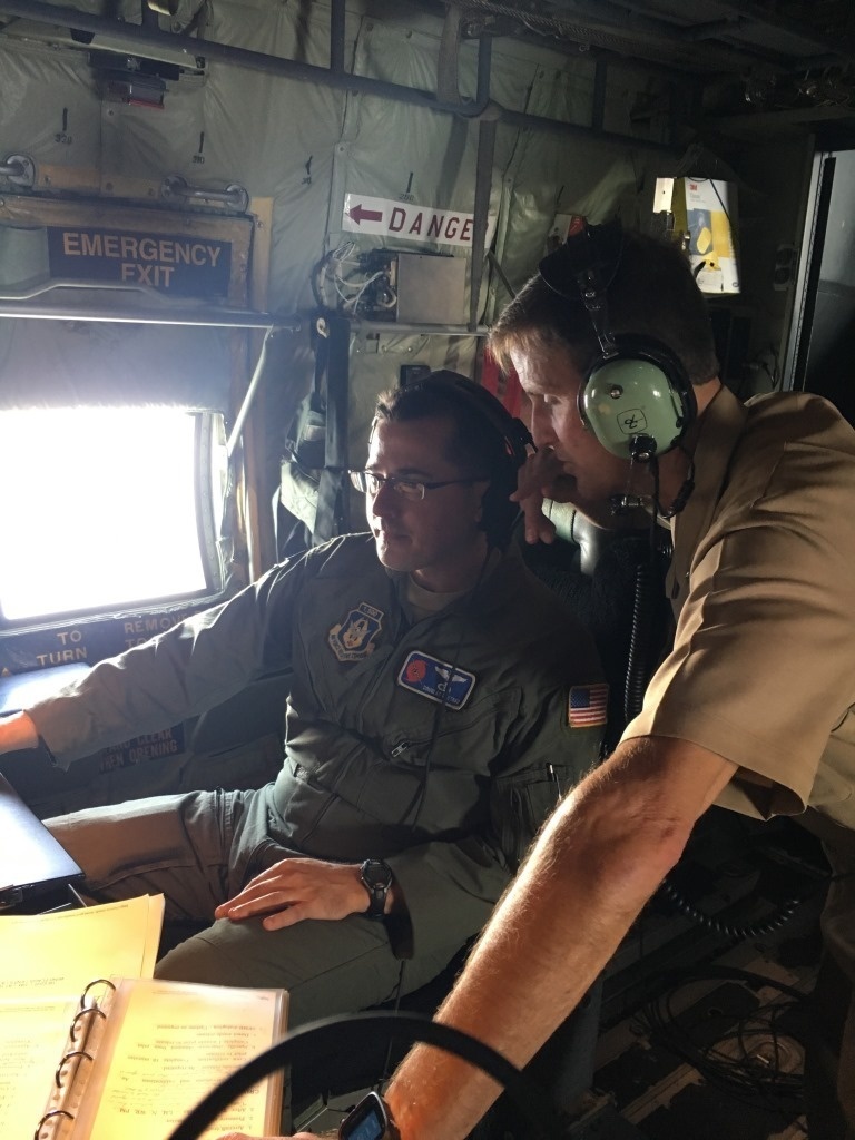 COMMANDER, NAVAL METEOROLOGY AND OCEANOGRAPHY COMMAND FLIES WITH HURRICANE HUNTERS