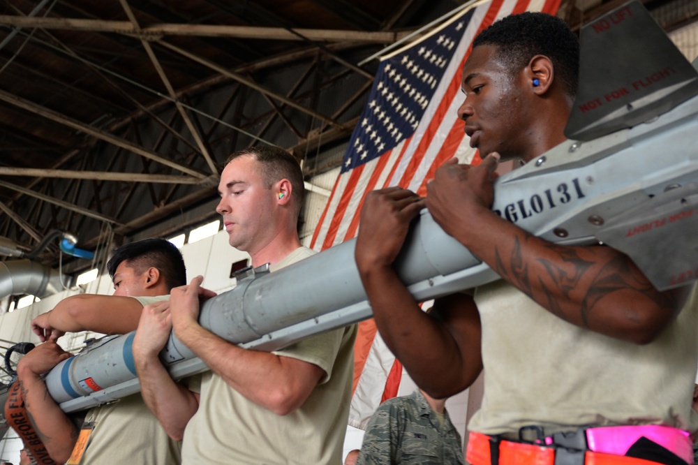 Weapons load crews race time