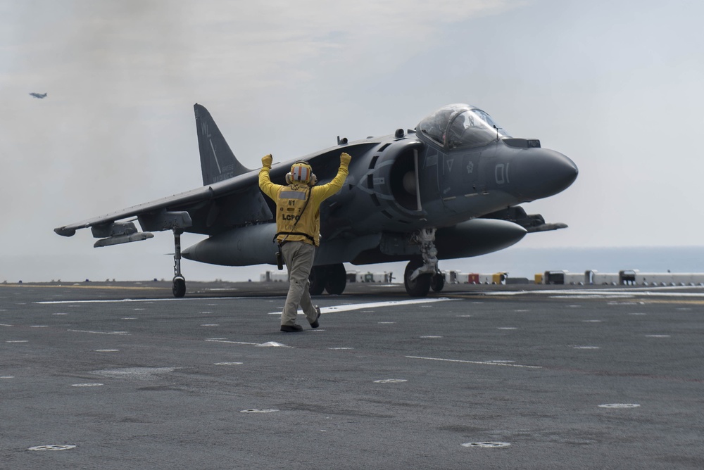 “Tomcats” of Marine Attack Squadron (VMA) 311, embark the amphibious assault ship USS Bonhomme Richard (LHD 6)