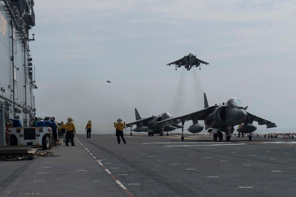 “Tomcats” of Marine Attack Squadron (VMA) 311, embark the amphibious assault ship USS Bonhomme Richard (LHD 6)