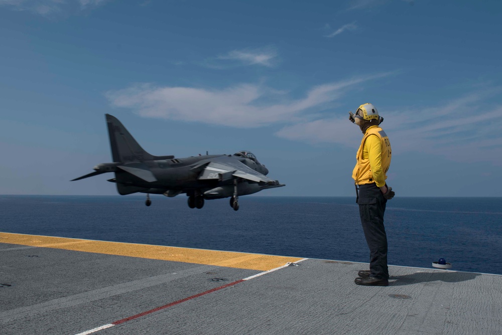 “Tomcats” of Marine Attack Squadron (VMA) 311, embark the amphibious assault ship USS Bonhomme Richard (LHD 6)