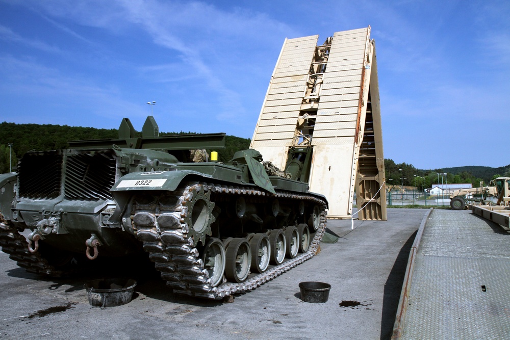 Vehicles staged in preparation for Combined Resolve VIII