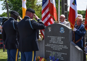 WWII veteran paratroopers, Angoville-au-Plain commemorate fallen heroes
