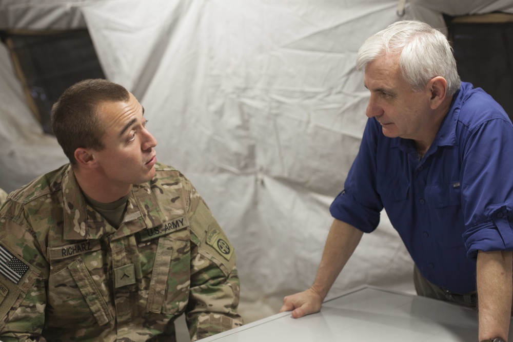 U.S. Senator Jack Reed Visits Deployed Troops