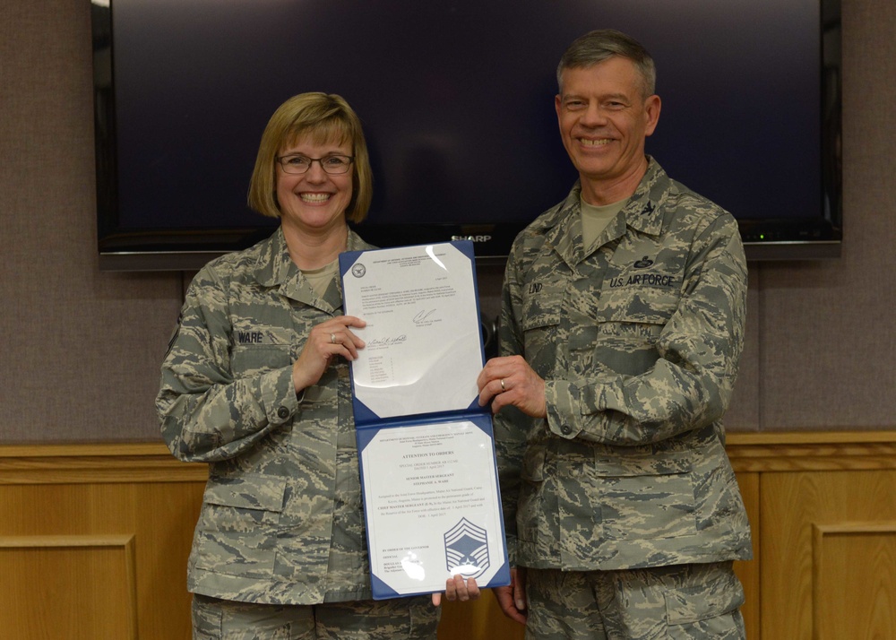 Chief Master Sgt. Stephanie Ware Promotion