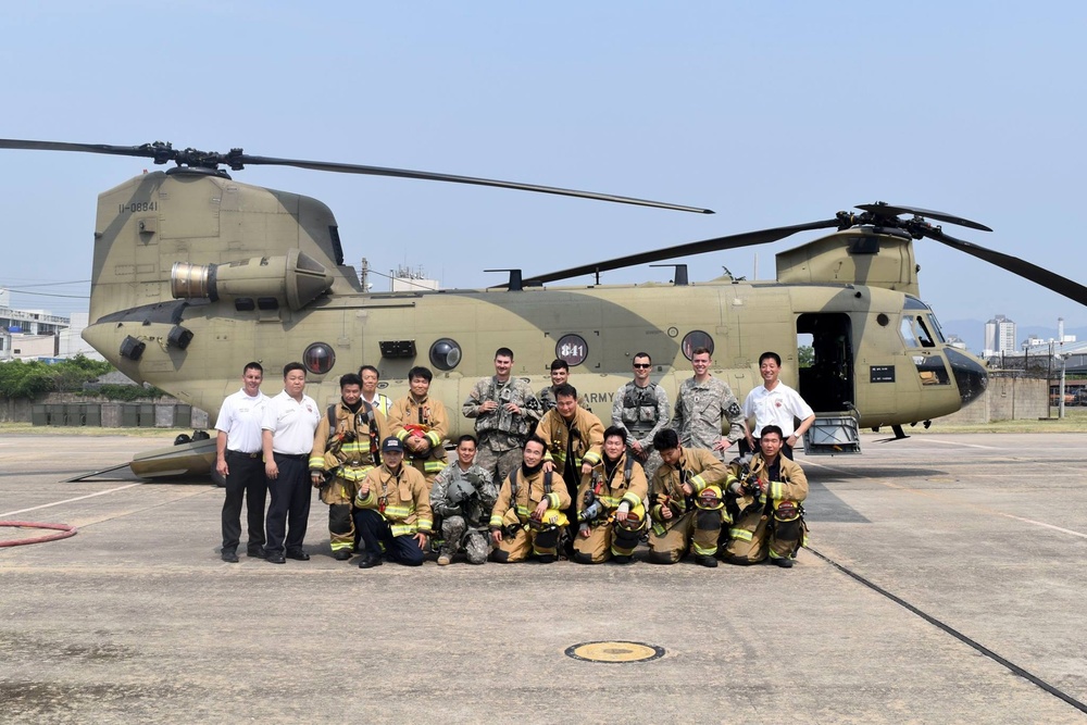 Chinook Helicopter Practices at Camp Walker