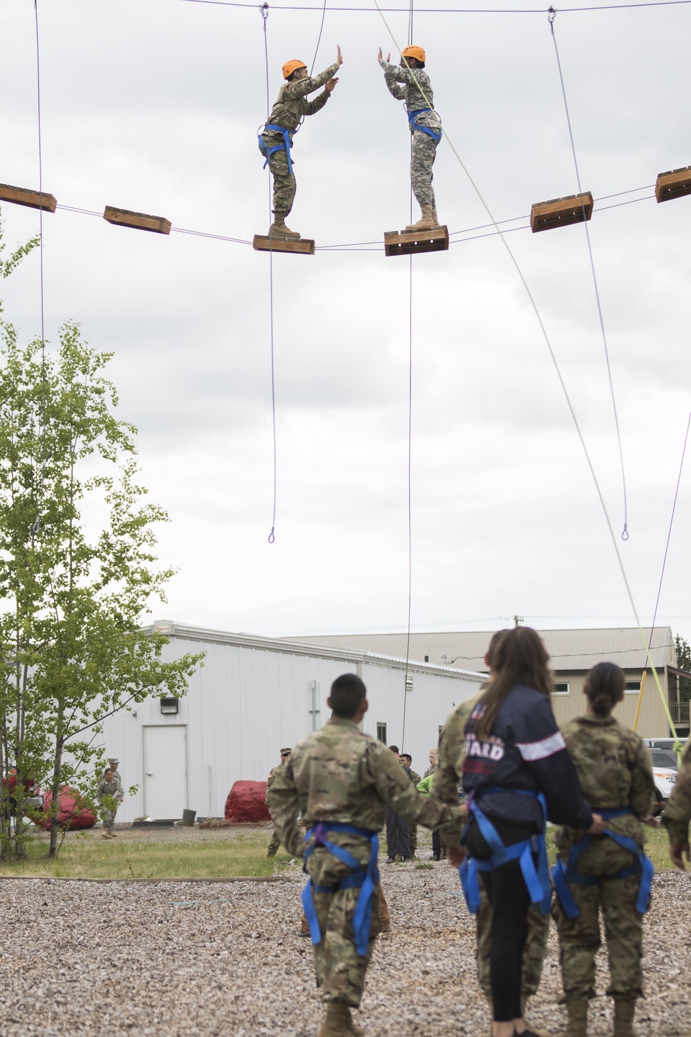 Alaska Guardsmen train at high and low ropes course