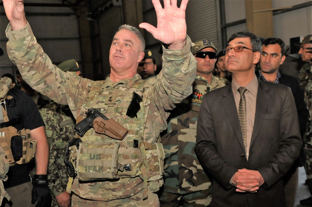 Acting Afghan Defense Minister gets first look at Central Supply Depot