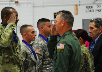 NY National Guard Soldier receive state's highest heroism award for crashed aircraft rescue