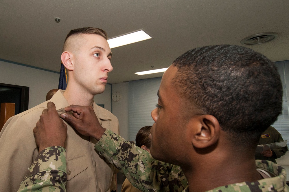 Naval Air Facility Misawa Holds Frocking Ceremony