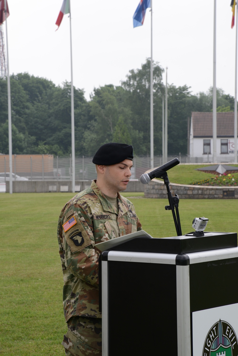 Allied Forces North Bravo Company's Change of Command ceremony