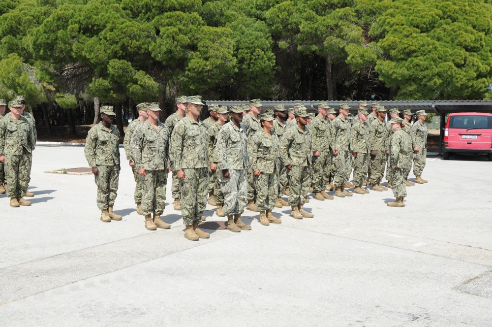 NMCB 1 Frocks 24 Sailors in Rota, Spain