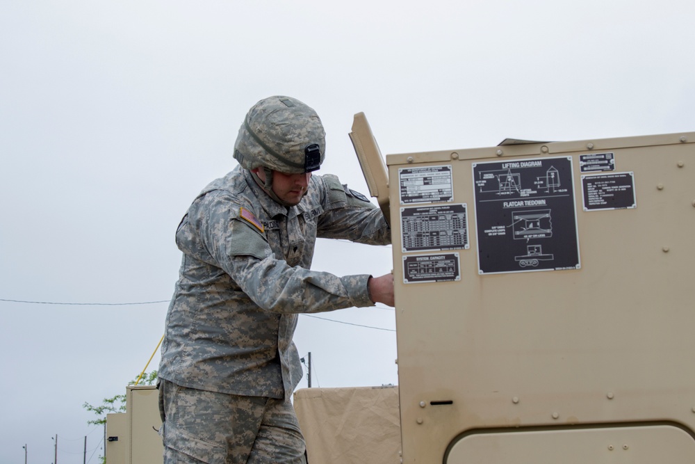 Soldier Maintains Generator