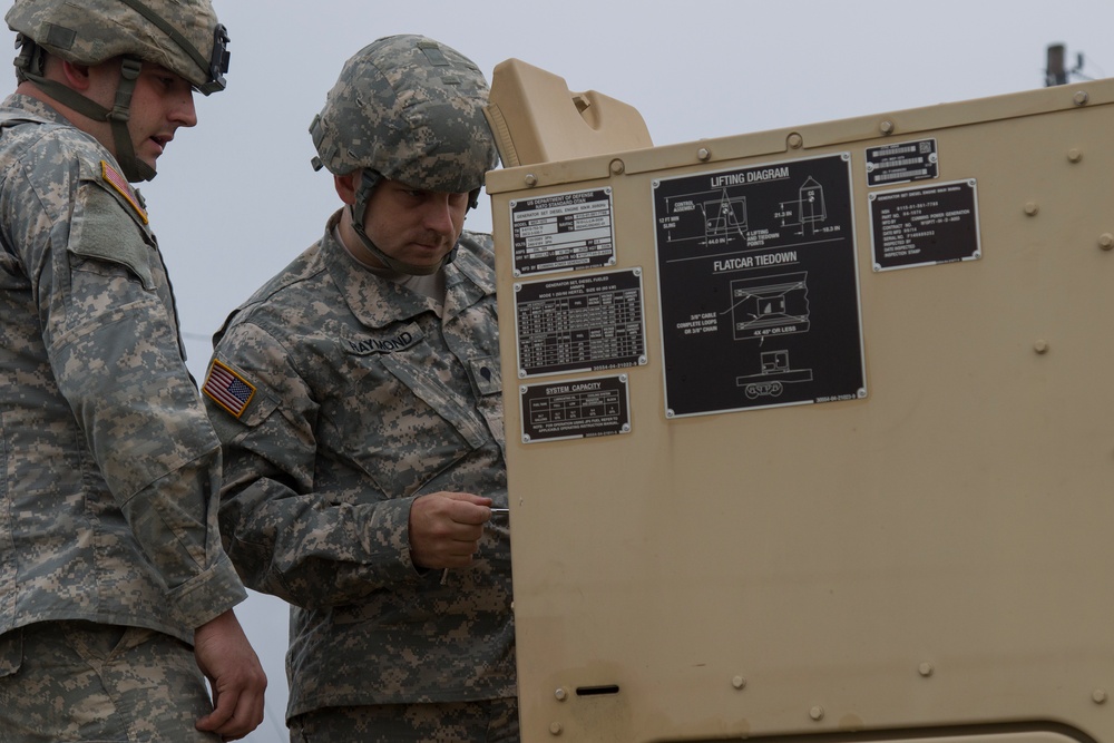 Soldiers Maintain Generator