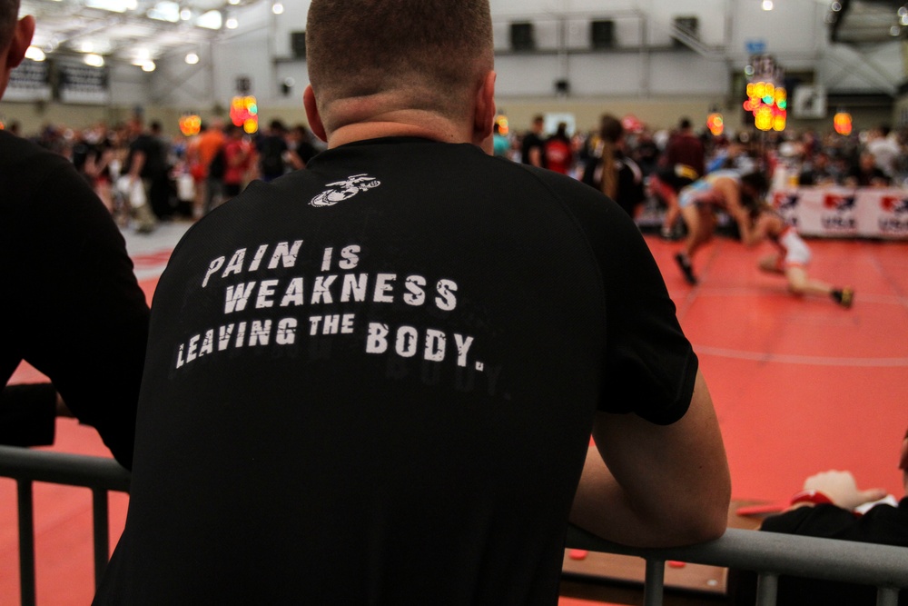 Marines attend wrestling national championships in Akron, Ohio