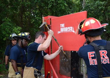 125th Fighter Wing firefighters get hands-on training at Naval Air Station Jacksonville