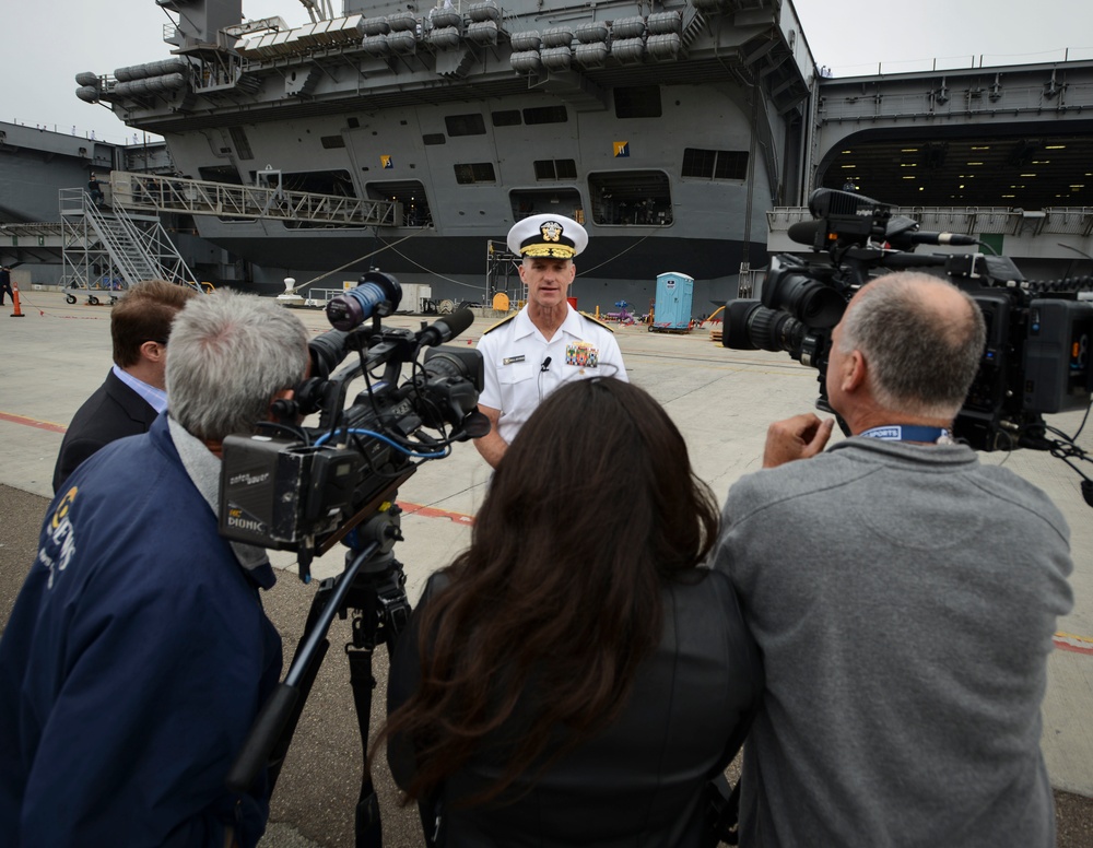 CSG 11 Commander Speaks With Media