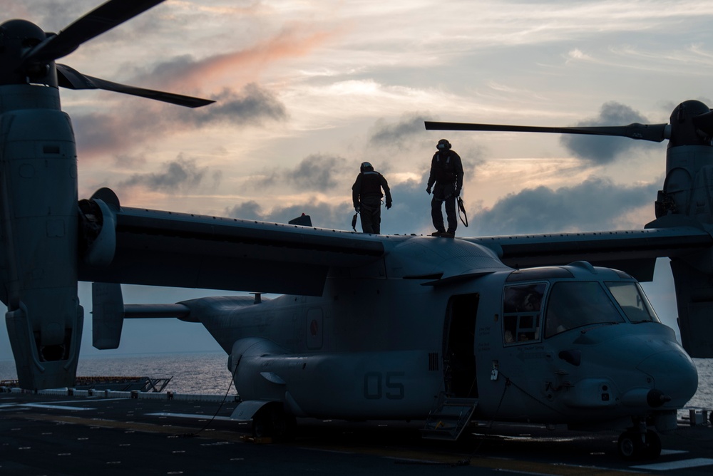 FLIGHT OPERATIONS ON BOARD USS Bonhomme Richard (LHD 6)