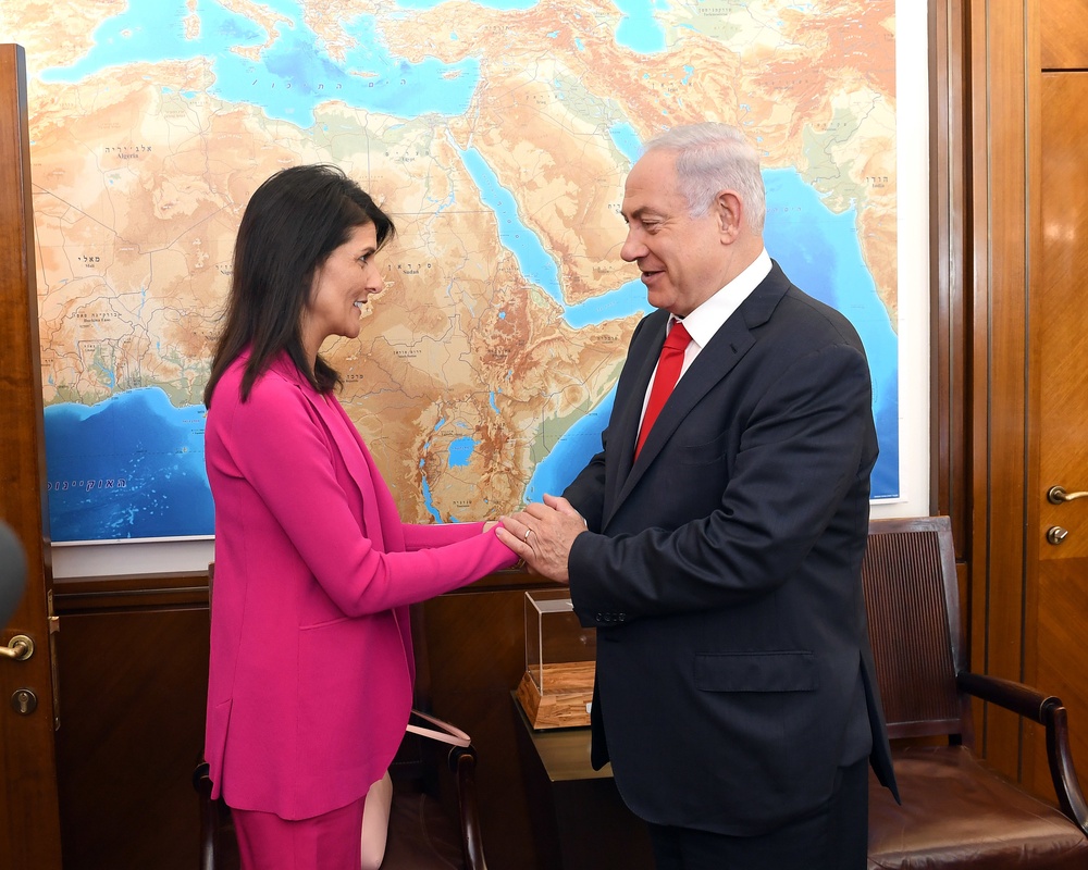 Ambassador Nikki Haley meets Israeli PM Netanyahu